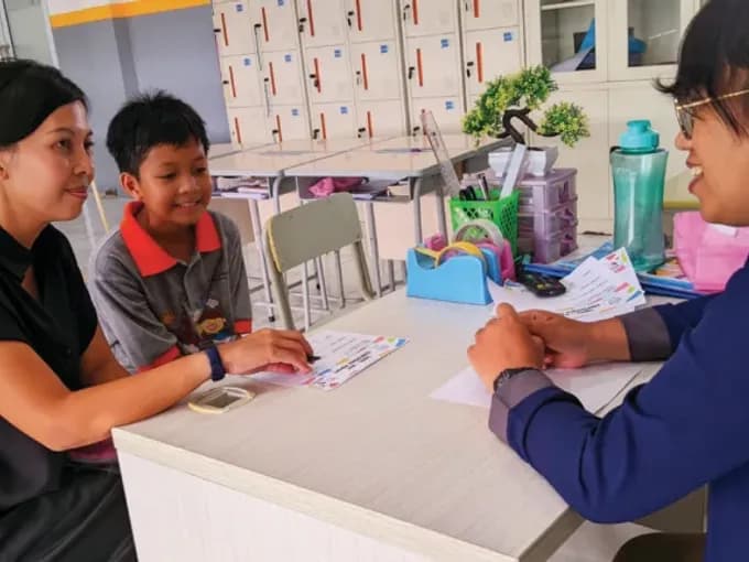 Percakapan guru, anak, dan orang tua dalam Three Ways Conference
