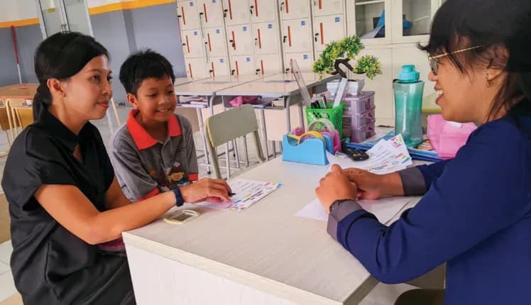 Percakapan guru, anak, dan orang tua dalam Three Ways Conference