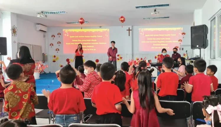 Dokumentasi sekolah: Bersyukur dan menyambut tahun baru bersama